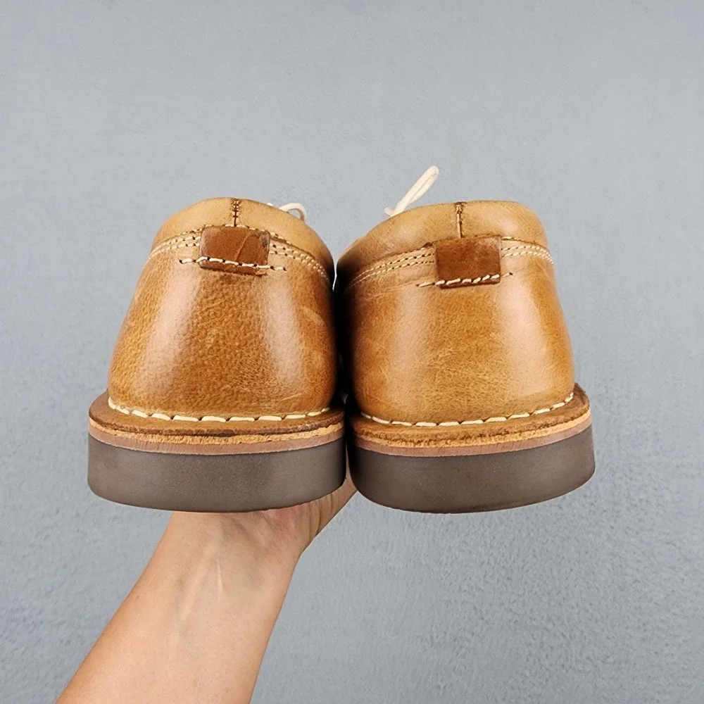 Steve Madden Shoes Mens Size 10 Tan Brown Leather Casual Lace Up Harpoon 217